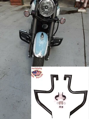 Barra de choque protectora de motor de carretera negra Kawasaki Vulcan VN900 clásica personalizada 06-25 Foto 1 de 4