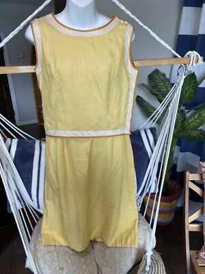 True VTG 60s Royal Lynne Hong Kong Dress Silk Wiggle 2 Piece Dress/Top 8 Yellow - Image 1 of 4