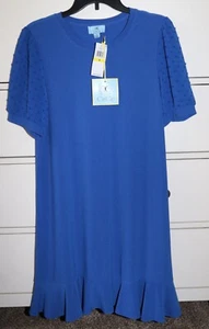 Abito donna Cece "Mallard blu alta marea" nuovo con etichetta taglia M ~ 35,5" lungo - Foto 1 di 9