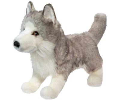 Shadow White Wolf Douglas Cuddle Grey White Plush Stuffed Animal coyote - Image 1 of 4