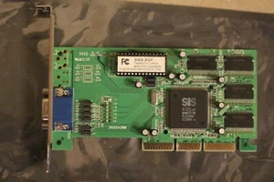 SIS 6326 8 MB 6326 AGP Video Graphics VGA Card universal AGP retro card - Picture 1 of 9