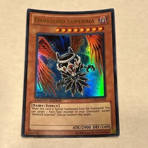 Yu-Gi-Oh Card - LC02-EN005 - DARKLORD SUPERBIA (ultra rare holo) - NM/Mint - Picture 1 of 5