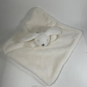 Mud Pie Plush Bunny Rabbit Lovey White Off White 13” Security Blanket Baby Toy  - Picture 1 of 9