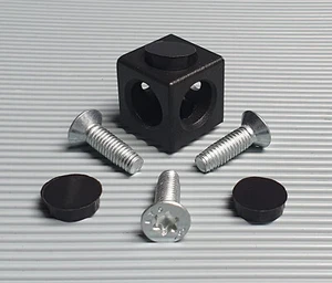 Würfelverbinder für Aluprofile 20x20 Nut 6 inkl. Selbstschneidende Schraube Sw - Bild 1 von 2