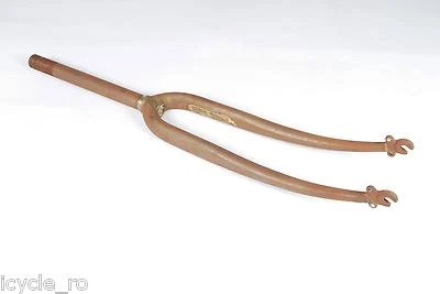 Road Bicycle Fork 700 C 1" Threaded Columbus Steel Dropouts With Eyelets NOS - Image 1 of 4