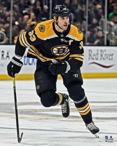 Zdeno Chara Boston Bruins Unsigned Vertical Black Jersey Skating Photo Cover