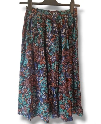 Юбка, варианты на Austin Reed, женщины, размер 10 M 100% вискоза, винтажный, цветочный  - Изображение 1 из 4