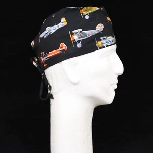 Vintage War Planes Theme Scrub Hat - Picture 1 of 1