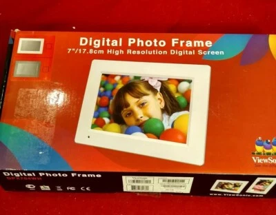 NIB Black ViewSonic 7" Digital Photo Frame High Resolution Digital Screen  - Image 1 of 4