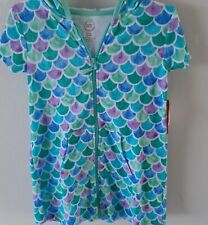Wonder Nation Mermaid Scales Hooded Swimsuit Cover Up Size 6-6x Beach Pool Bath