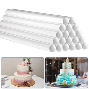 20 Pack White Plastic Cake Dowel Rods Cake Dowels for Tiered Cakes Cake Dowel... - Picture 1 of 7