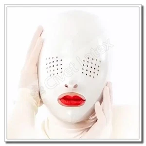 Latex Hood Masks Fly Eyes Style for Women Unique Sexy White Customized A102 - Bild 1 von 4