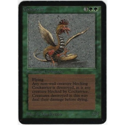 Vtg. 1993 MTG Cockatrice #189 Card Alpha Set Magic the Gathering Limited Edition - Image 1 of 4