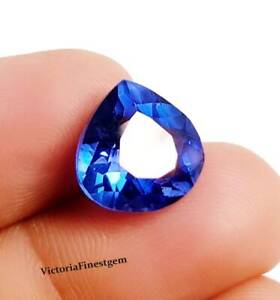 9.35 Carat Beautiful Blue Tanzanite Loose Gemstone Heart Shape Tanzanite Ring