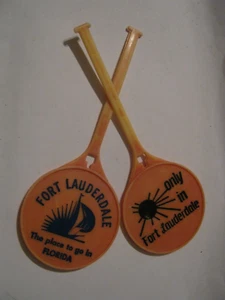 Two Promotional Luggage Tags, 1963 Fort Lauderdale The Place to Go in Florida +1 - Picture 1 of 6