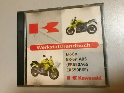 Manual De Taller Manual De Reparación CD Kawasaki ER-6 N ABS A6S B6F En Alemán - Imagen 1 de 2