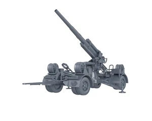 WWII GERMAN - FLAK 18 8.8CM FIRING CARRIAGE no shield 1/56 1/72 1/87 1/100 3D - Imagen 1 de 5