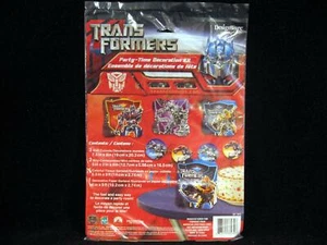 Transformers 7 Piece Party DECORATIONS Kit Supplies Cutouts Centerpieces Garland - Picture 1 of 2