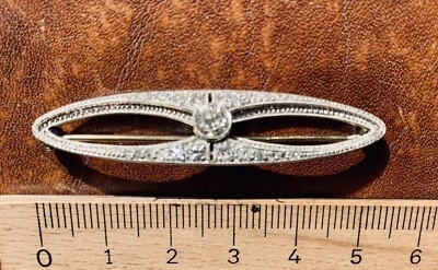 Art Deco Brosche Platin  Diamanten Wesselton Zertifikat - Bild 1 von 2