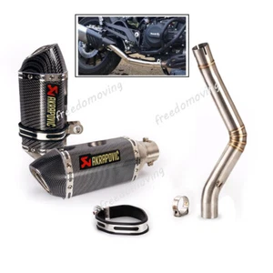 For Benelli Leoncino 500 Trial Exhaust Muffler Tail Pipe Mid Link Tube Slip On - Foto 1 di 14