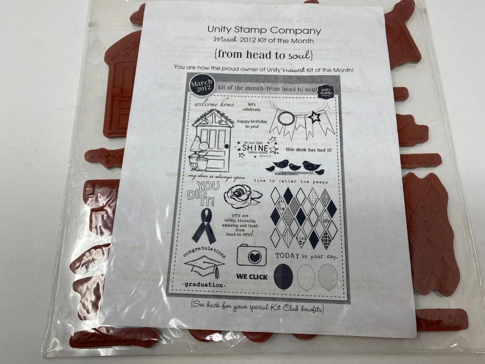 Unity Stamp Company Kit of the Month CHOICE 2012 2013 2014 2015 Rubber Set - Image 1 of 1