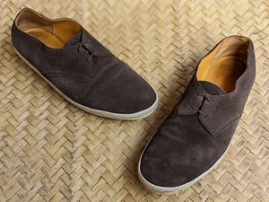 LUDWIG REITER Hombres Gamuza Cuero Tenis Marrón Talla 45 EU | 11 UK | 12 US - Imagen 1 de 12