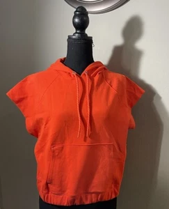 Old Navy Dynamic Fleece Cropped Hoodie Size Small Color Flame Attempt - Picture 1 of 4