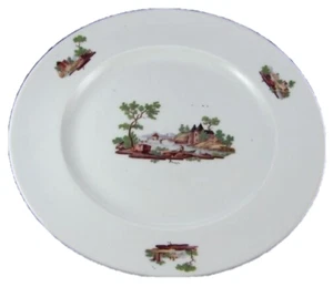 Antique 18thC Niderviller Porcelain Scenic Plate Porcelaine Assiette Scene - Picture 1 of 6