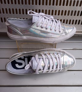 superdry silver trainers