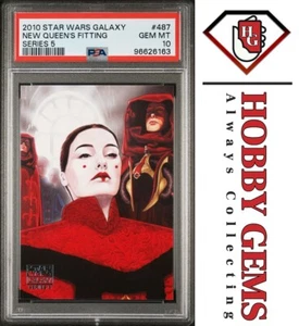 PADME AMIDALA PSA 10 2010 Star Wars Galaxy Series 5 New Queen's Fitting #487 - Picture 1 of 2