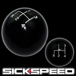 BLACK OL'SKOOL SHIFT KNOB FOR 4 SPEED SHORT THROW SHIFTER SELECTOR UN2 KIT - Picture 1 of 1