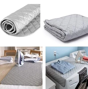 Padded Iron Cover Garment Ironing Mat Storage Foldable 91cm x 55cm Laundry Pad - Picture 1 of 1