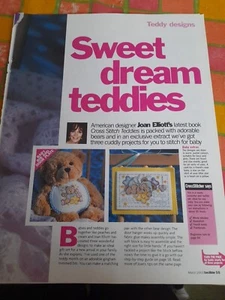 Kreuzstichkarte Teddy Set Seiten aus Magazin entnommen - Bild 1 von 4