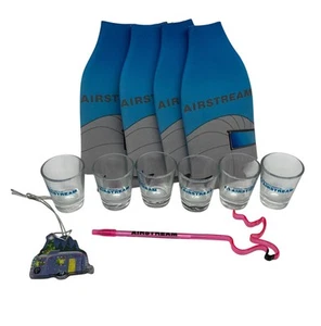 Airstream Merch Lot –Shot Glasses, Koozies, Ornament, Pen & Straw Drinkware Set - Picture 1 of 6