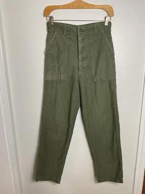 Vintage 60s 70s OG 107 Vietnam ACTUAL 28x30 Trouser Cotton Type 1 Pants Fatigue - Image 1 of 4