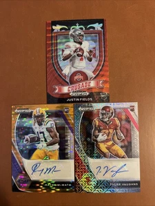 2021 Panini Prizm Draft Picks LOT (3) Prizm Fields/McMath/Vaughns Auto RC Rookie - Picture 1 of 2