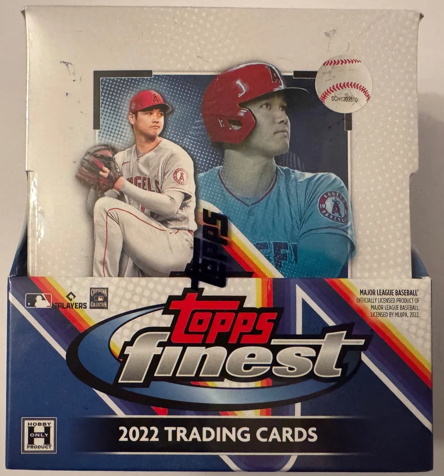 2022 Topps Finest Baseball Sealed Hobby Box 12 Packs of 5 Cards 2 Autos per Box - Image 1 of 4