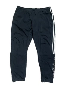 Adidas Men’s Joggers Track Pants 2XL Black Cotton Blend Tapered 3 Strips - Picture 1 of 6