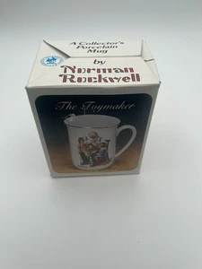 Collector's Porcelain Mug by Norman Rockwell Trimmed in Gold " The Toymaker"1982 - Picture 1 of 8