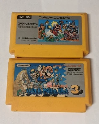 Nintendo Famicom Lot of 2 - Super Mario Bros. 1 & 3 - DHcx32 - Image 1 of 3