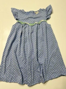 Matilda Jane Blue Bonnet Pearl Dress It's A Wonderful Parade Polka Dot Size 6 - Picture 1 of 3