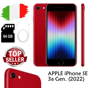 NUOVO Apple iPhone SE 3a Gen. (PRODUCT)RED - 64GB ROSSO (Sbloccato) ✔️Sigillato - Foto 1 di 9