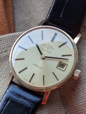 Vintage 1980 Rotary Automatic Watch, Gold Plated with ETA 2824-1 movement in VGC - image 1 of 4