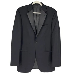 Neil Allyn Tuxedo Blazer 38XL X-Long Satin Lapels 100% Wool Formal Wedding - Picture 1 of 7
