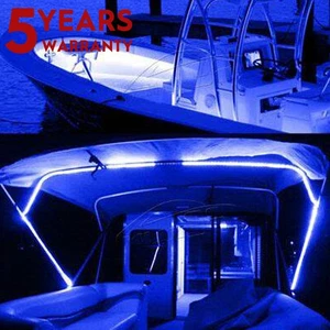 16,4 ft 2835 UV/azul 300 LED tira luz negra pesca nocturna barco ultravioleta 12 V - Imagen 1 de 16