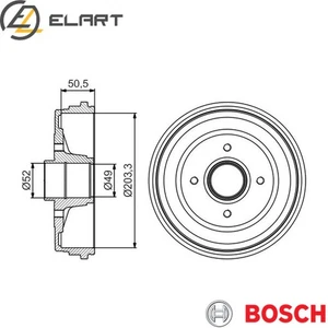 2x BRAKE DRUM 0 986 477 206 FOR RENAULT CLIO/II/Hatchback/Van/SYMBOL THALIA 1.5L - Picture 1 of 8