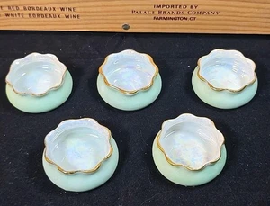 Antik O.&E.G. Handbemalte gewellte Salzkeller Royal Austria - 5er Set - Bild 1 von 7