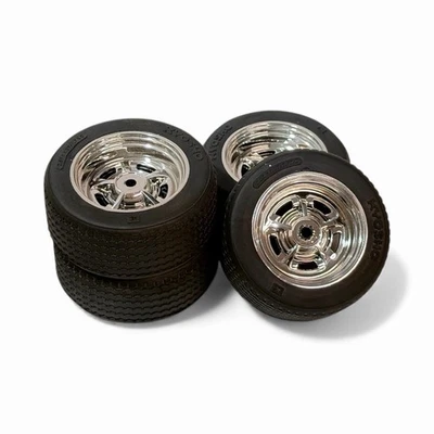 Kyosho Fazer Mk2 FZ02 1970 Chevy Chevelle Ss 454 LS6 Tires Wheels (4) 12mm Hex - Image 1 of 4