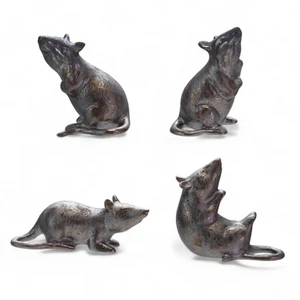 Metall Glasur Keramik Ratte Figur | 4 Stile - Bild 1 von 4