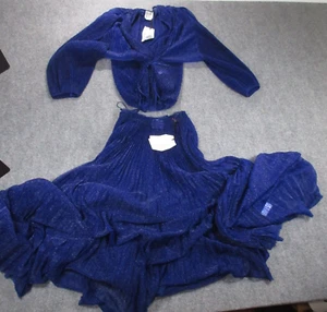 Forte Forte Skirt Set Women Large Shirt Pleated Aline Outfit Blouse Metallic Top - Picture 1 of 24